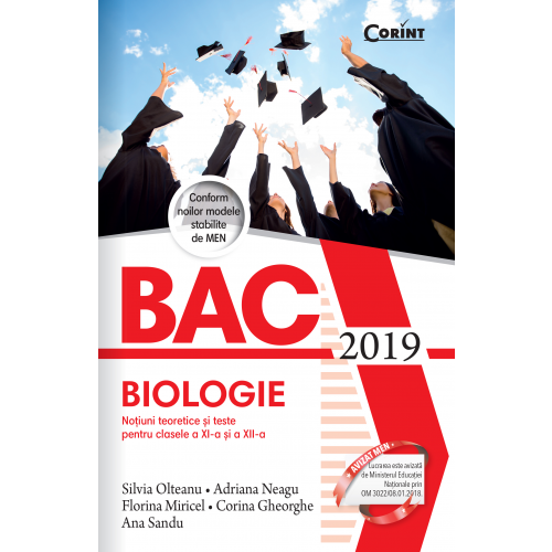 Bacalaureat 2019 Biologie Notiuni Teoretice Si Teste Pentru Clasele A Xi A Si A Xii A Editura Corint